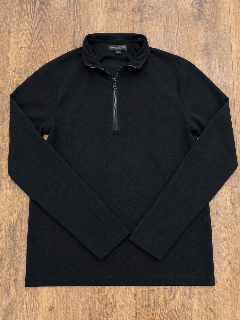 Banana Republic Men's Black Half-Zip Pullover Sweater